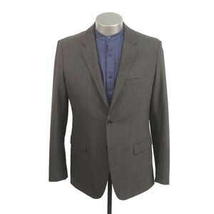 mens brown Theory blazer jacket sport suit coat all season‎ stretch wool 42 R
